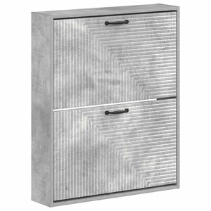 vidaXL Wall-Mounted Shoe Cabinet HAARLEM 71 x 17 x 86 cm Concrete Grey