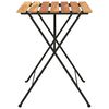 vidaXL Folding Bistro Table 55x54x71 cm Solid Wood Teak and Steel