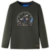 vidaXL Kids' T-shirt with Long Sleeves Khaki 128