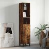 vidaXL Highboard Smoked Oak 34.5x34x180 cm Engineered Wood