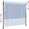 vidaXL Outdoor Roller Blind Blue and White 200x270 cm Fabric&Steel