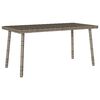 vidaXL Garden Coffee Table Rectangular Grey 80x40x37 cm Poly Rattan