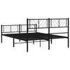 vidaXL Metal Bed Frame without Mattress with Footboard Black 120x190cm