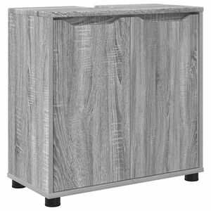 vidaXL Bathroom Basin Cabinet with Shelf Grey Sonoma 60 x 30 x 60 cm