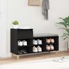 vidaXL Shoe Cabinet Black Oak 102 x 36 x 60 cm Engineered Wood