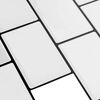 vidaXL Subway Tile 10 pcs White Black 30.5 x 30.5 cm