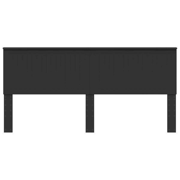 vidaXL Headboard with Headboard Black Oak 200 cm Engineered wood