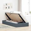 vidaXL Storage Bed with Mattress Dark Grey 90 x 190 cm Velvet