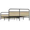vidaXL Metal Bed Frame without Mattress Sonoma Oak 200x200 cm