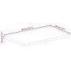 vidaXL Table Top 40x20x3.8 cm Rectangular Solid Wood Rough Mango