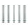 vidaXL Embedded Fence Post 22 pcs Green 200 cm Powder-Coated Steel