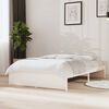 vidaXL Bed Frame without Mattress White Solid Wood 120x190 cm Small Double
