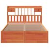 vidaXL Bed Frame without Mattress Wax Brown 150x200 cm King Size Solid Wood Pine