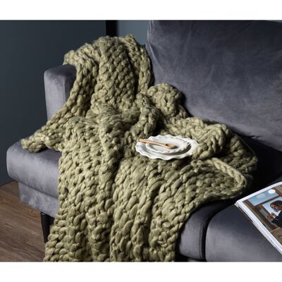 Venture Home Throw Kate 170x130 cm Polyester Moss Green