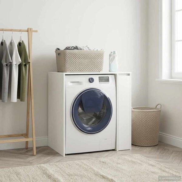 vidaXL Wash Machine Cabinet White 87 x 60 x 89 cm Engineered wood