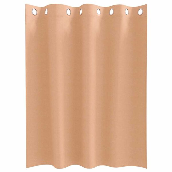 vidaXL Blackout Curtains with Rings 2 pcs Light Brown 140 x 140 cm