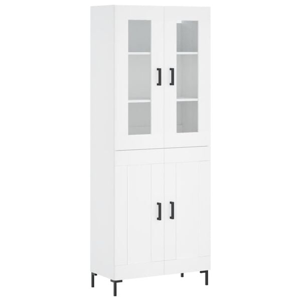 vidaXL Highboard White 69.5x34x180 cm Engineered Wood