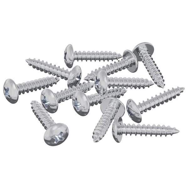 vidaXL Wood Screws 12 pcs Silver M3.5 x 20 mm Steel