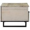 vidaXL Coffee Table Beige and Black 80 x 54 x 40 cm Solid Acacia wood