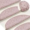 vidaXL Stair Mats 15 pcs 65x21x4 cm Light Pink Half Round Large