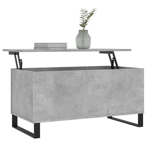 vidaXL Coffee Table Concrete Grey 90x44.5x45 cm Engineered Wood