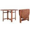 vidaXL Dining Table | Brown | Solid Acacia Wood | Medium | Foldable
