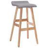 vidaXL Bar Stool Light Grey Fabric