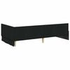 vidaXL Corner Bed Frame with Headboard Black 90 cm x 190 cm Velvet