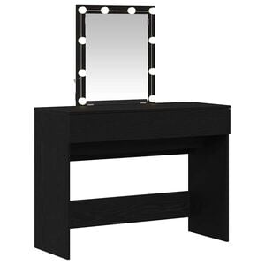 vidaXL Dressing Table Black oak 100 x 40 x 130 cm Engineered wood