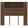 vidaXL Headboard Cabinet Brown Oak 120x18.5x102.5 cm