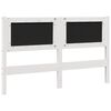 vidaXL Upholstered Headboard White 135 cm Solid Pine Wood