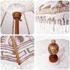 vidaXL Balinese Parasol Cream 215 x 215 x 260 cm Cotton and solid wood