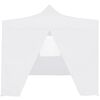 vidaXL Professional Folding Party Tent with 4 Sidewalls 3x3 m Steel White