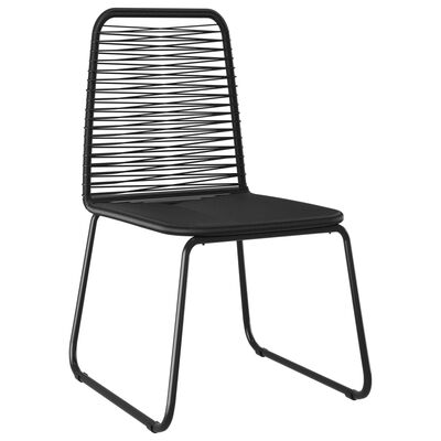 vidaXL Outdoor Chairs 6 pcs Poly Rattan Black