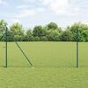 vidaXL Fence Post Green 10 x 1.6 m (60 x 60 mm mesh) Steel and PVC