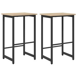 vidaXL Bar Stool 2 pcs Sonoma Oak 40 x 32 x 74 cm Engineered Wood