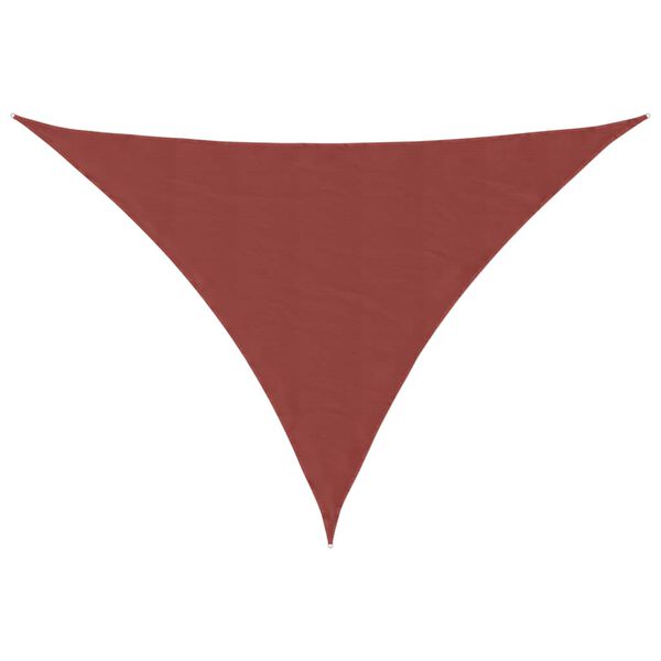 vidaXL Sunshade Sail Oxford Fabric Triangular 5x6x6 m Terracotta