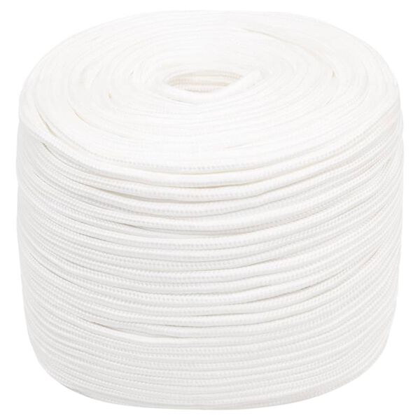 vidaXL Boat Rope Full White 10 mm 100 m Polypropylene