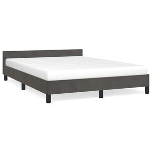 vidaXL Bed Frame without Mattress Dark Grey 180x200cm Super King Velvet