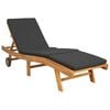 vidaXL Sun Lounger Brown and Dark Grey Polyester