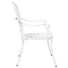 vidaXL Garden Chair 2 pcs White 55 x 56.5 x 91cm Aluminium