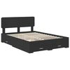 vidaXL Bed Frame with Headboard Black 150 x 200 cm Engineered Wood
