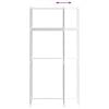 vidaXL Washing Machine Shelf White 70 x 27 x 136 cm Aluminium