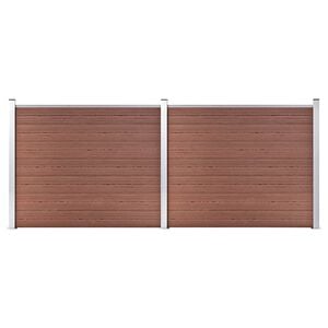 vidaXL Fence Panel Set WPC 353x146 cm Brown