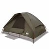 vidaXL Family Tent Dome 6-Person Brown Waterproof