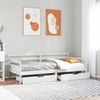vidaXL Daybed with Drawers without Mattress White 90x200 cm Solid Wood