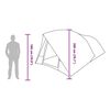 vidaXL Tunnel tent Grey and Orange 500 x 348 x 200 cm Taffeta
