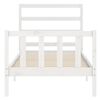 vidaXL Bed Frame without Mattress White 90x200 cm Solid Wood Pine