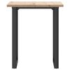 vidaXL Dining Table O-Frame 60x60x75.5 cm Solid Wood Pine and Steel