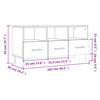 vidaXL TV Cabinet Grey Sonoma 102x36x50 cm Engineered Wood